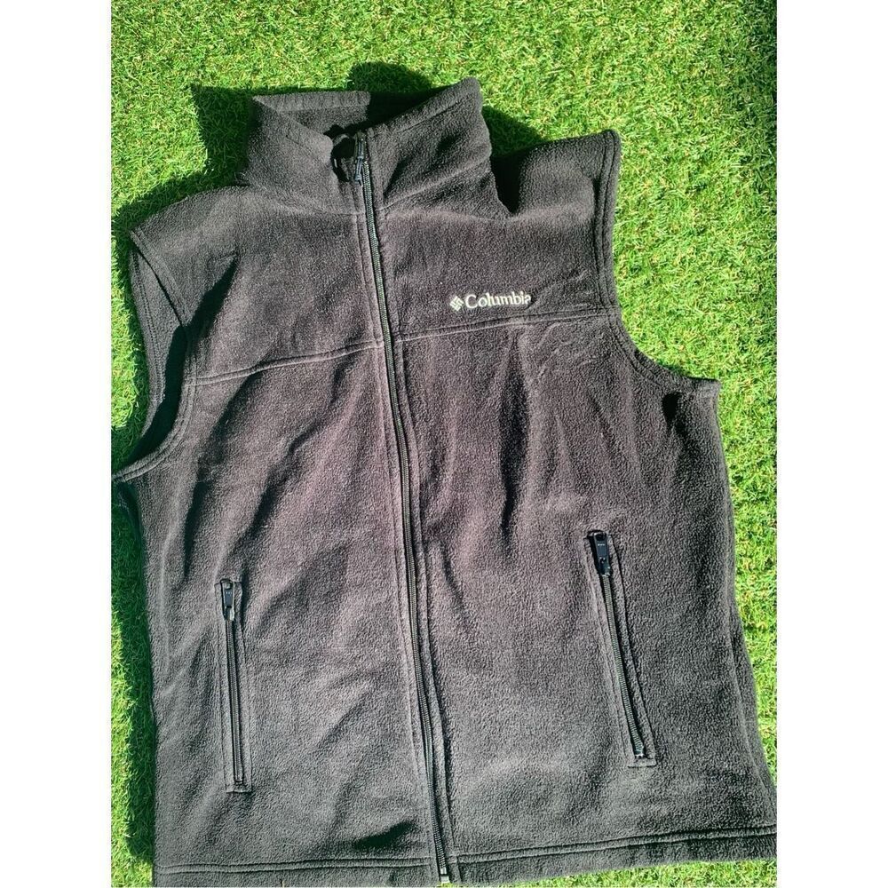 Columbia Sportswear BLACK Fleece Jacket Vest Mens SZ M